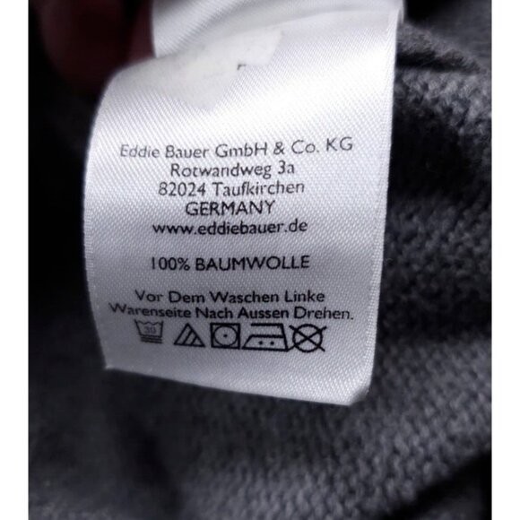 Eddie Bauer Mens Large Grey 1/4 Zip Tight Knit Pullover Heavyweight Sweater - Picture 13 of 14